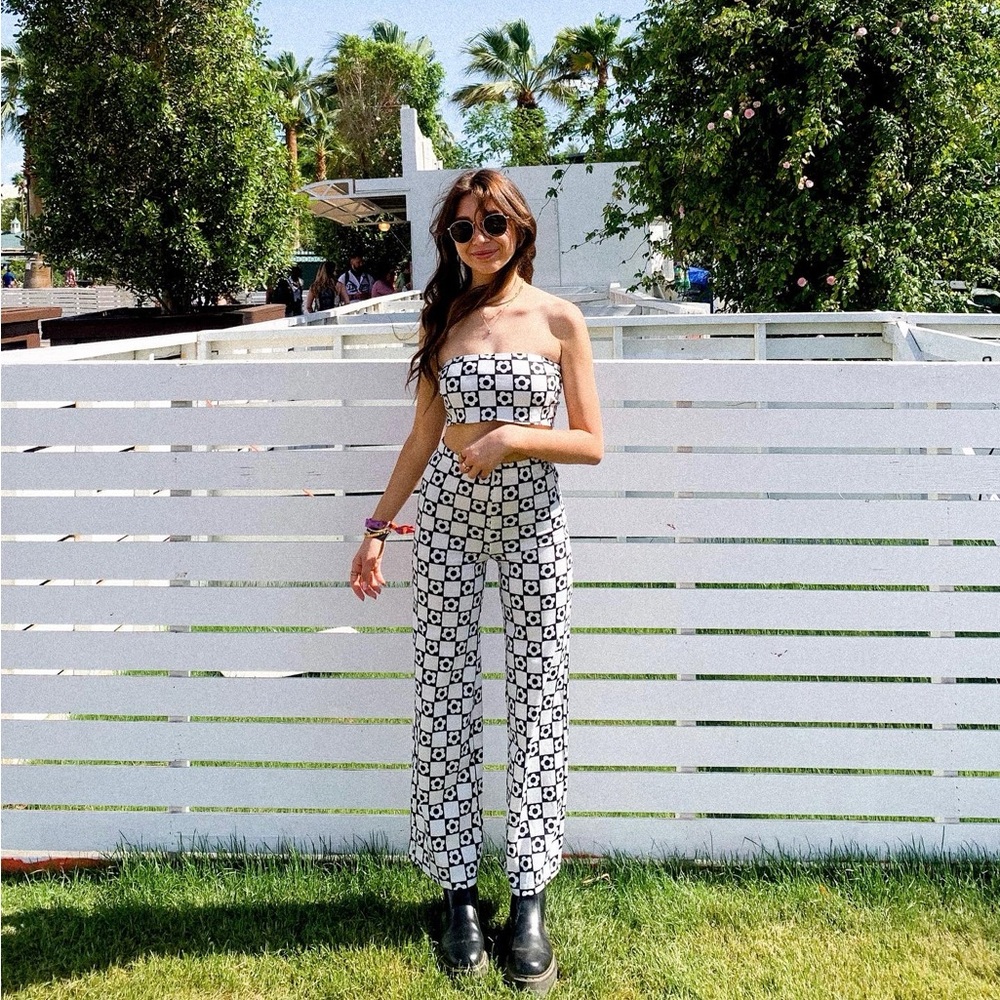 Princess Polly Floral Checkered Pants